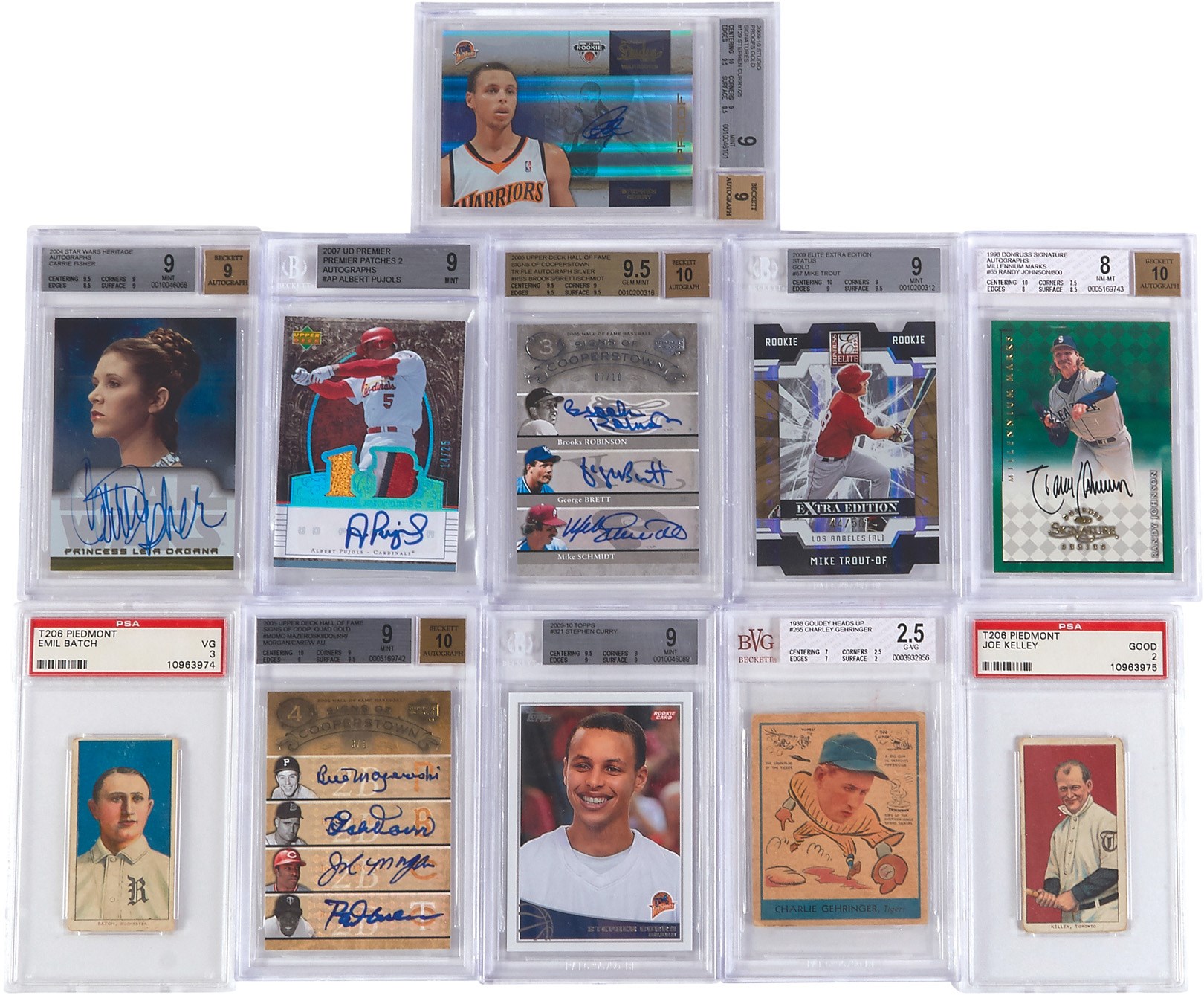 Baseball and Trading Cards - Modern & Vintage Autograph, Memorabilia and Rookie Collection w/Major Stars (70+)