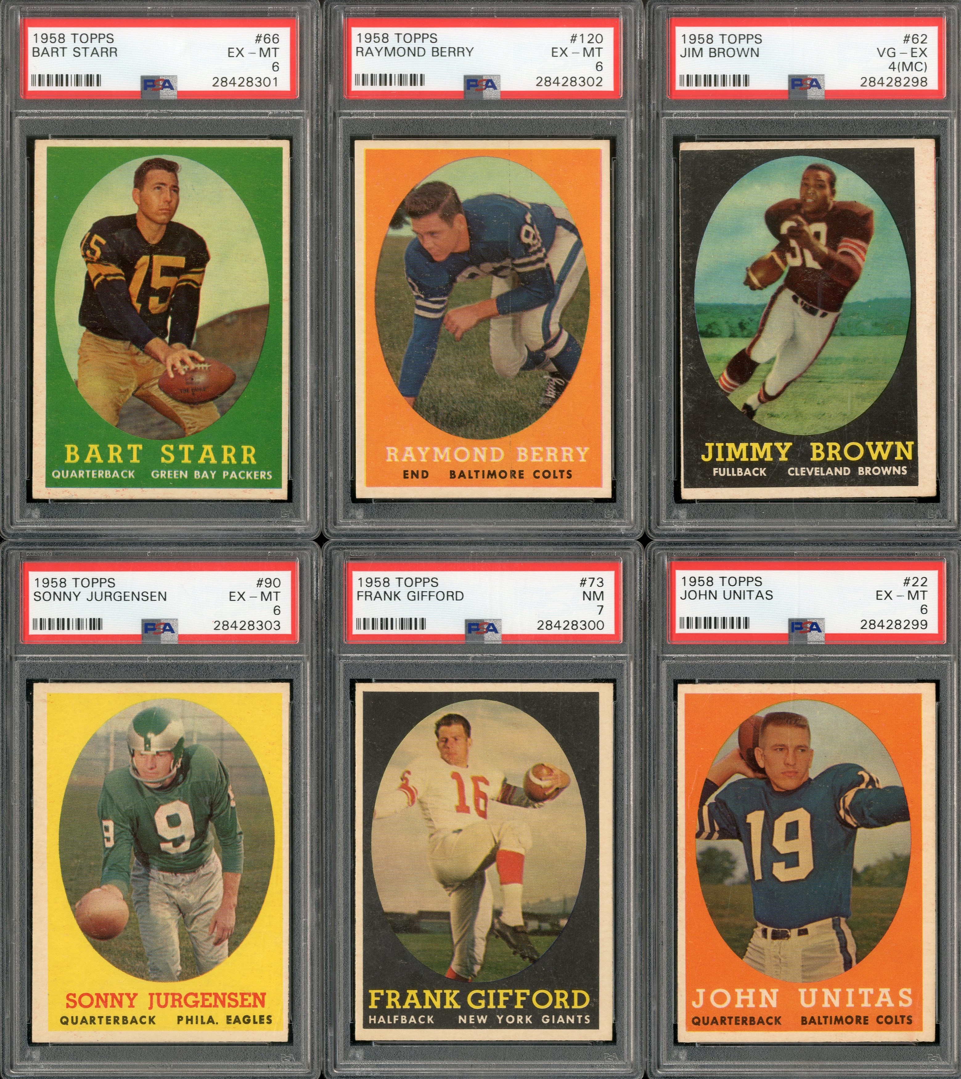 - 1958 Topps Football Complete Set (132 Cards)
