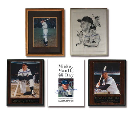 NY Yankees, Giants & Mets - DiMaggio & Mantle Signed Collection