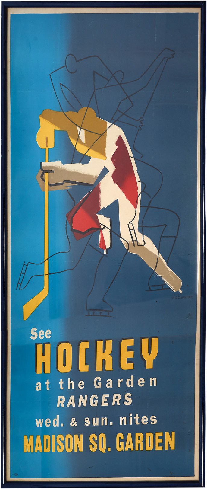 1950s New York Rangers at Madison Square Garden Advertising Poster (7 Feet)