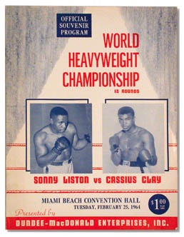 Cassius Clay vs. Sonny Liston Fight Program