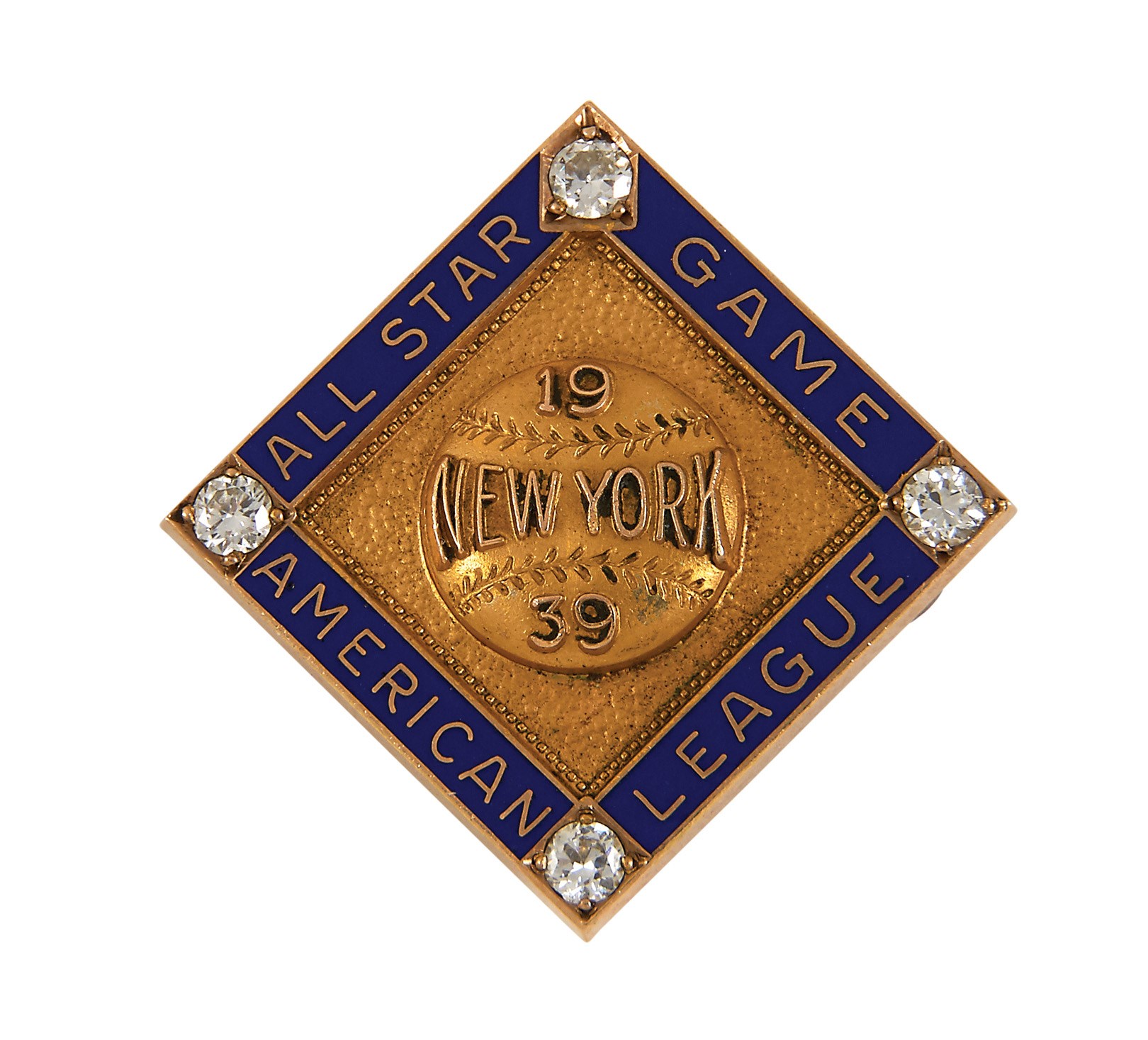 The Cal Hubbard Collection - 1939 American League All-Star Game Presentational Pin to Cal Hubbard
