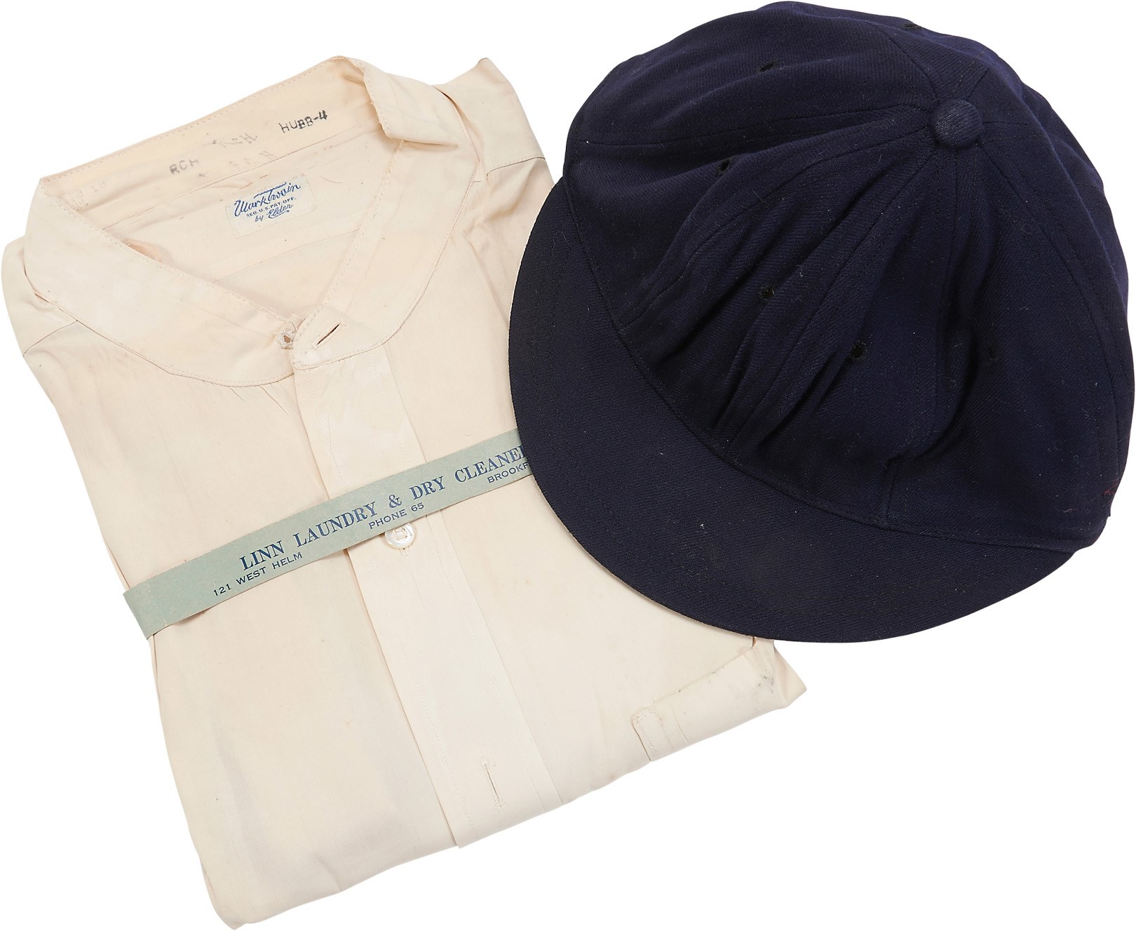 The Cal Hubbard Collection - Cal Hubbard's Game Worn Umpire Cap & Shirt