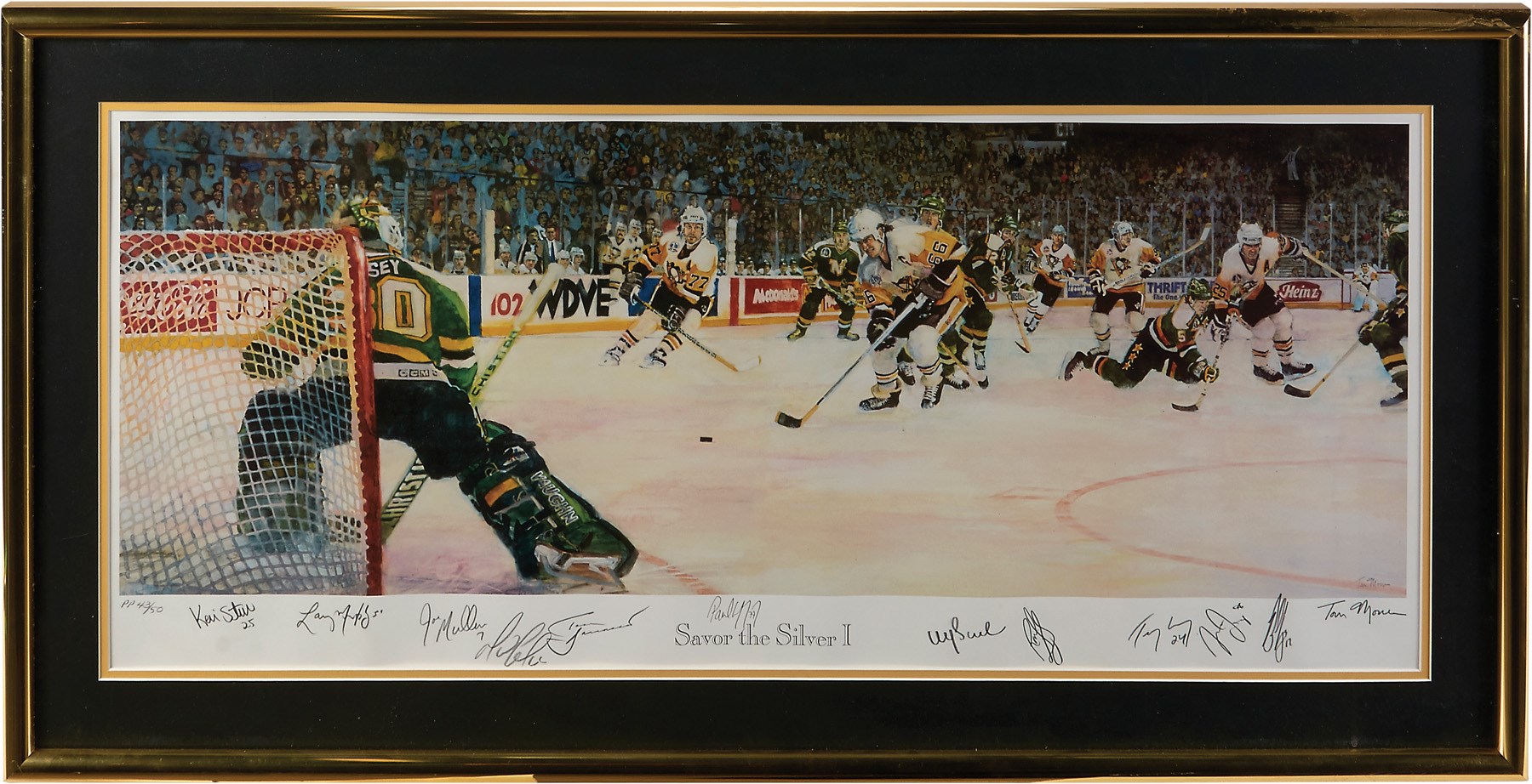 Hockey - 1990-91 Pittsburgh Penguins Stanley Cup Champions Signed Lithograph
