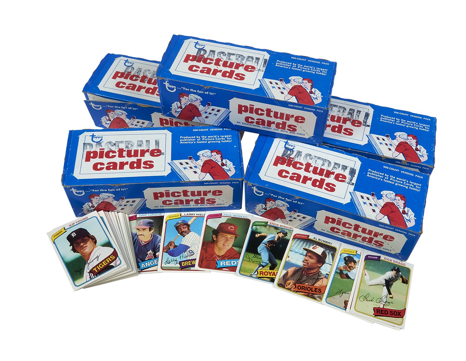 Baseball and Trading Cards - 1980 Topps Baseball Vending Boxes (5)