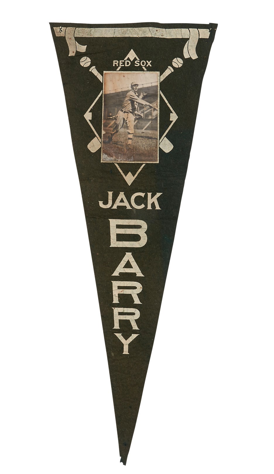 Extremely Rare 1916 BF2 Ferguson Bakery Large Photo Prize Pennant Jack Barry