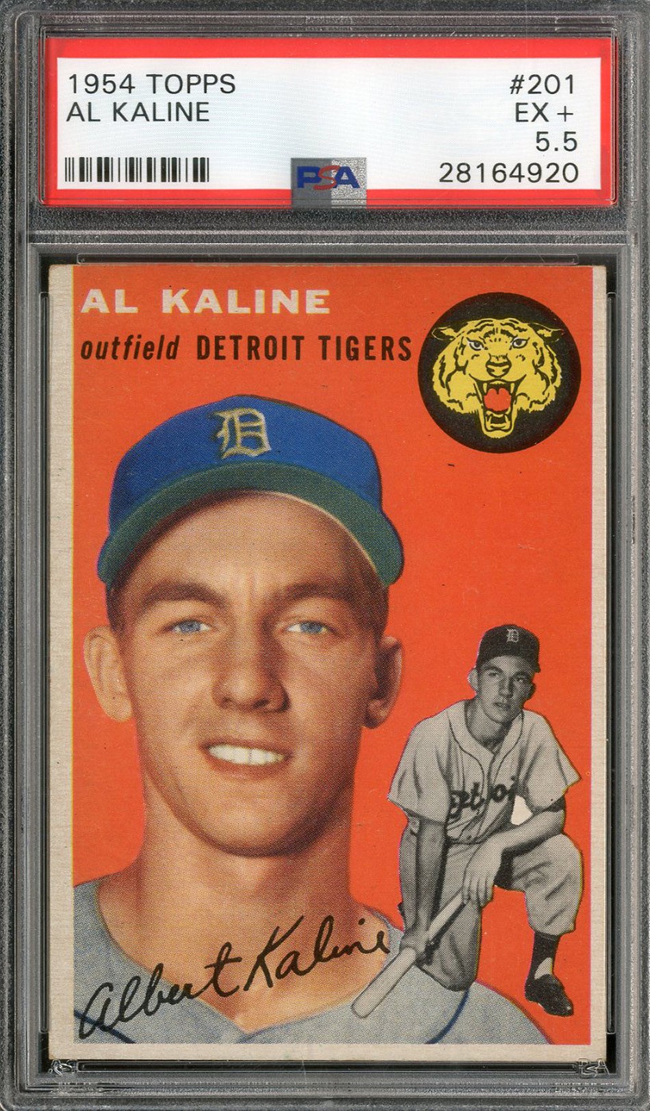- 1954 Topps #201 Al Kaline Rookie Card - PSA EX+ 5.5