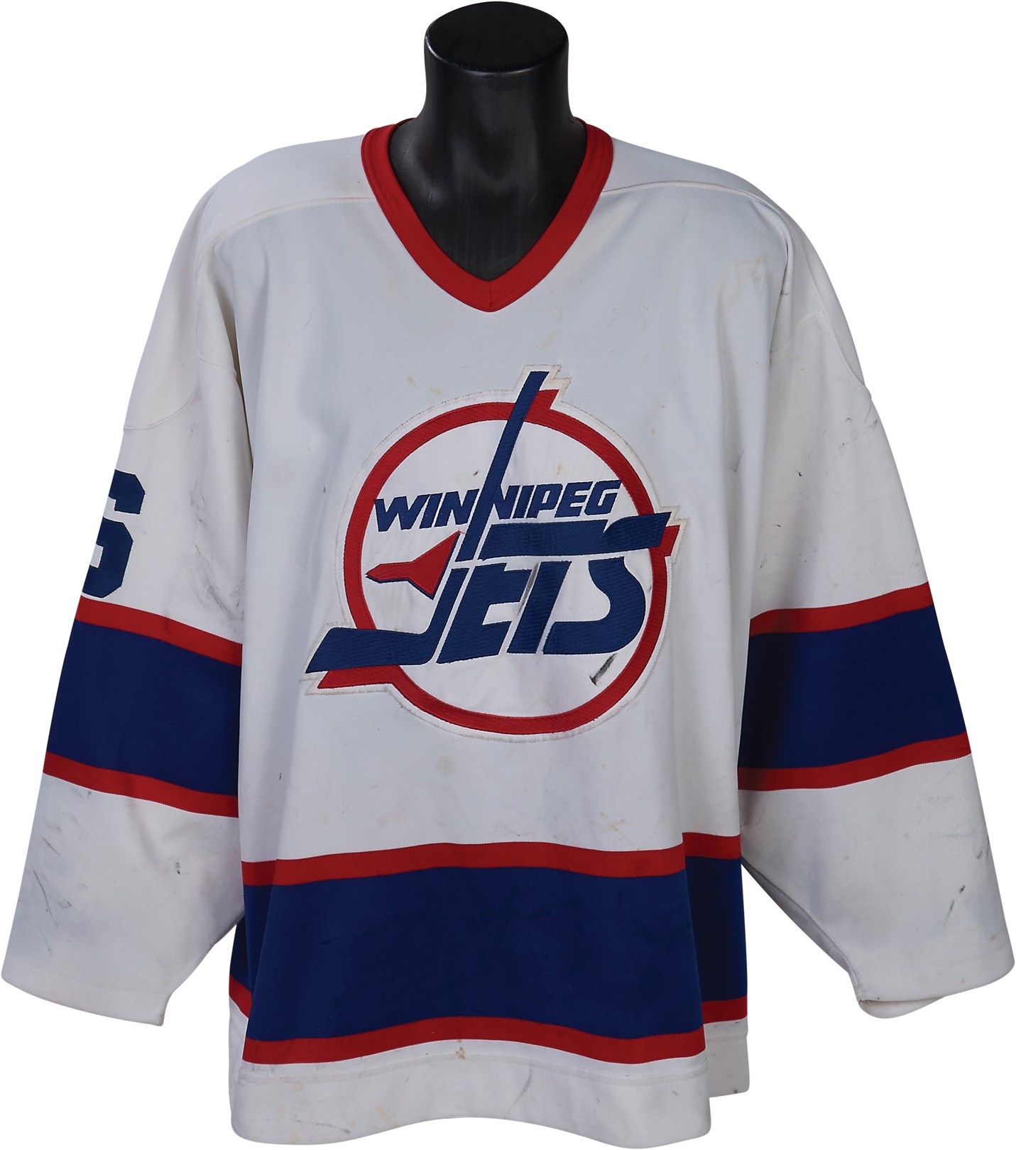 - 1990-91 Ed Olczyk Winnipeg Jets Game Worn Jersey (MeiGray LOA)