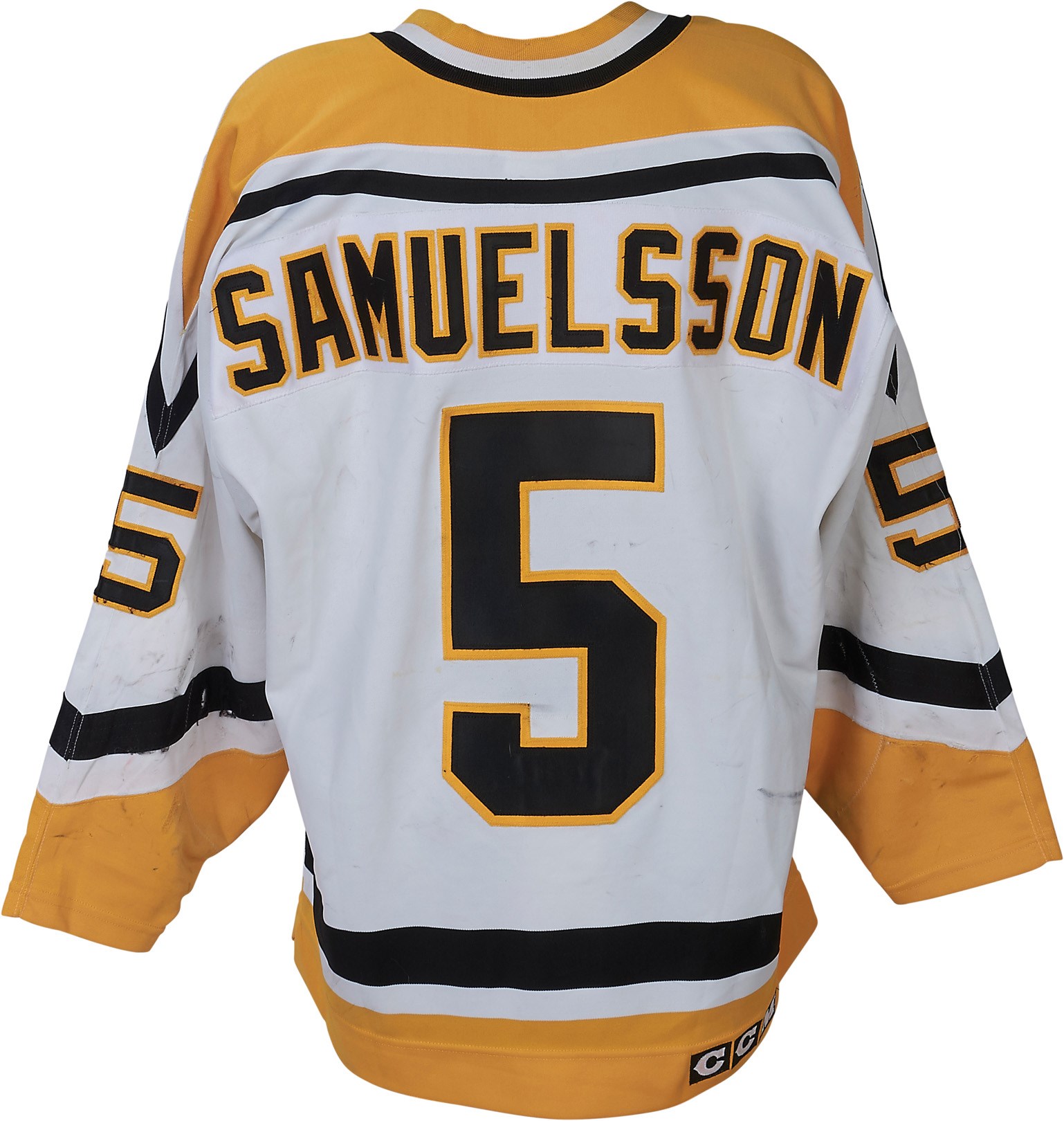 1993-94 Ulf Samuelsson Pittsburgh Penguins Game Used Jersey