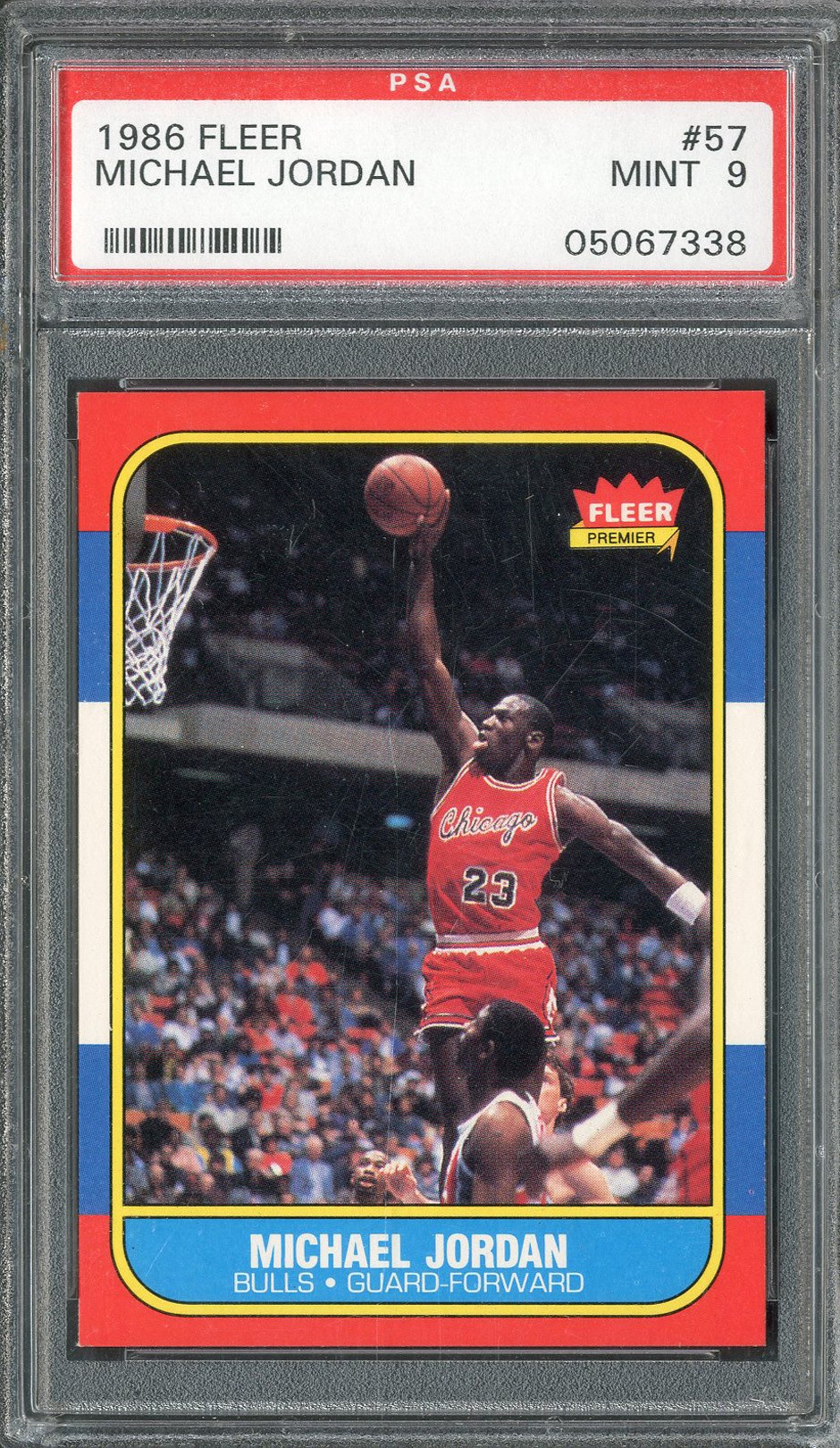 Baseball and Trading Cards - 1986 Fleer Michael Jordan #57 Rookie PSA MINT 9