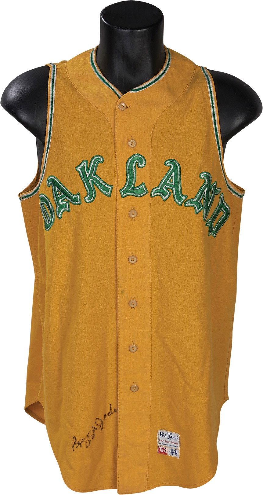Baseball Equipment - 1968 Reggie Jackson Oakland A's Game Worn Signed Rookie Jersey (MEARS 10)
