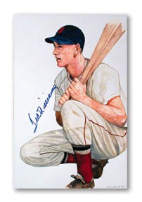 Ted Williams - Ted Williams Signed Original Artwork (19x26” matted)