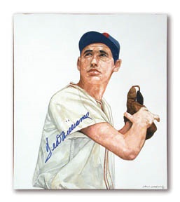 Ted Williams - Ted Williams Signed Original Artwork (18x20” matted)