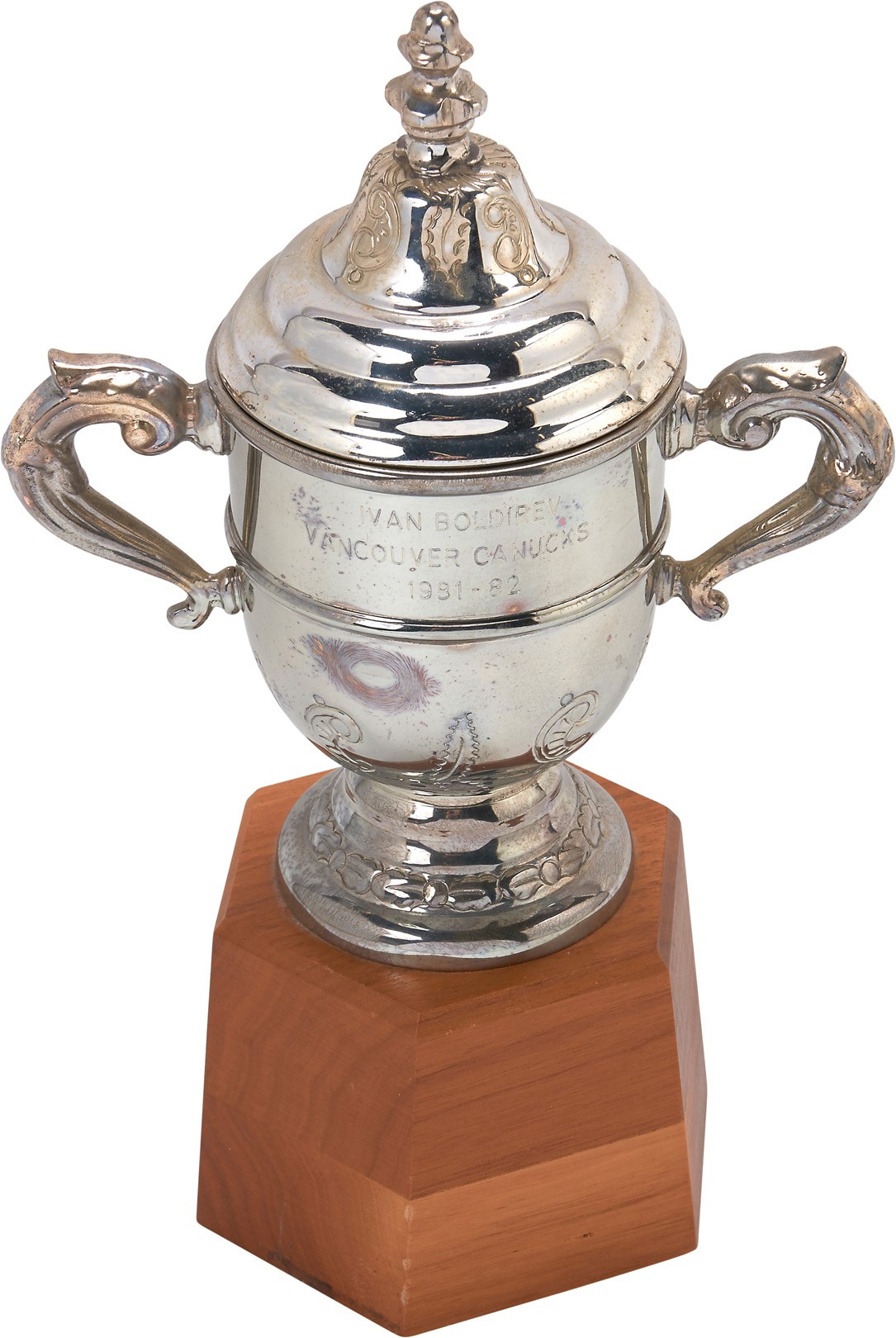 Hockey - 1981 Clarence S, Campbell Bowl Presented to Ivan Boldierev with LOA (PSA)
