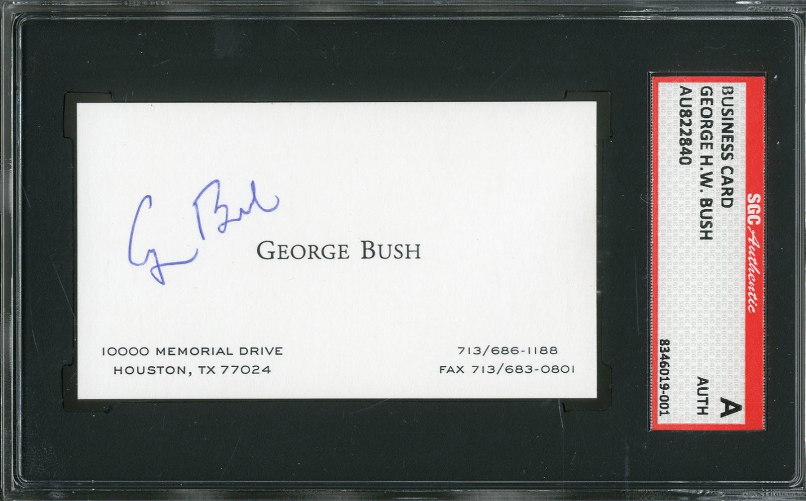 Autographs - President George H.W. Bush Signed Business Card