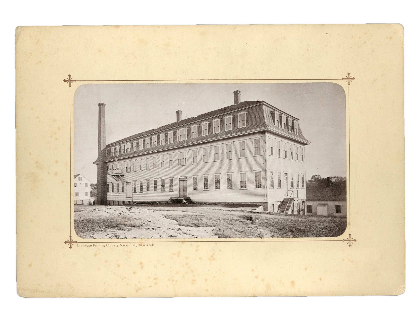 Early Baseball - 1880s Harwood & Sons Baseball Egypt Factory Real Photo Lithotype