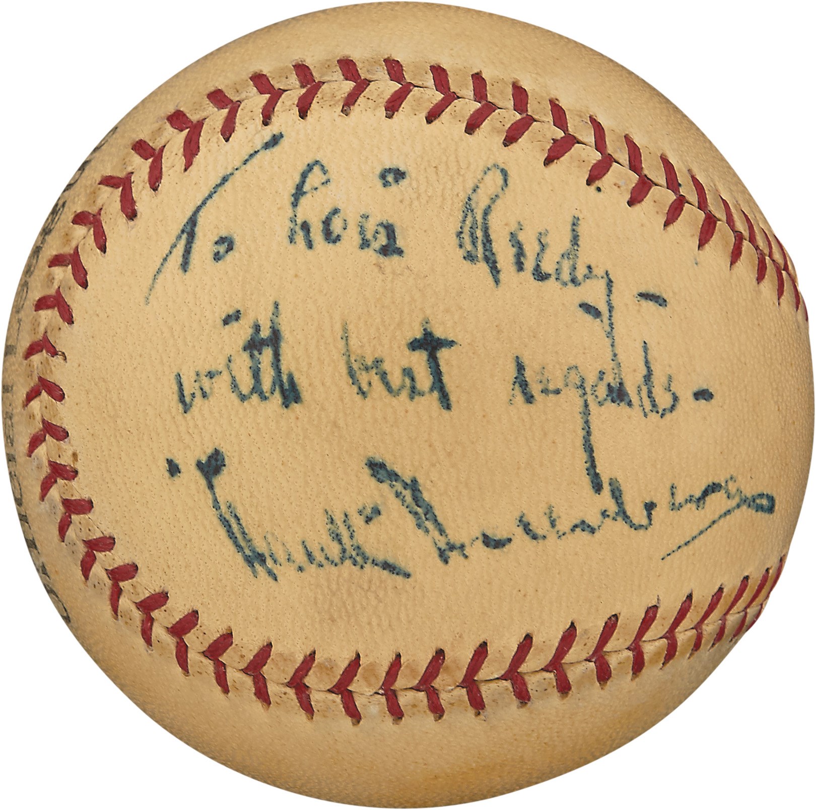 Ty Cobb and Detroit Tigers - Early 1940s Hank Greenberg Single-Signed Reach Baseball (PSA)