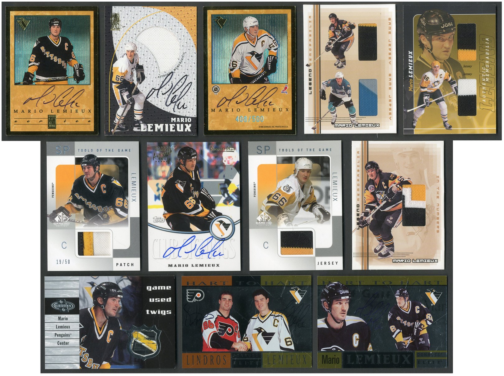 Baseball and Trading Cards - 1990s-2000s Mario Lemieux Modern Insert Game Worn & Autograph Collection (25+)