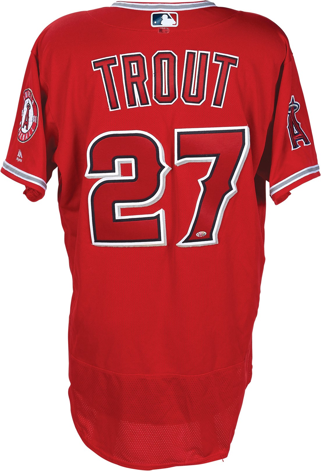 mike trout game used jersey