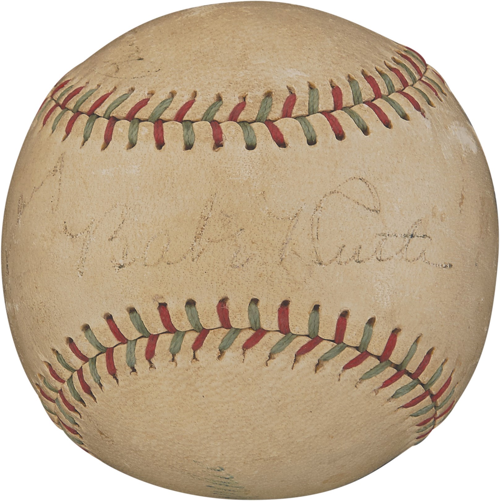 Late 1930s Babe Ruth & Lou Gehrig Multi-Signed Baseball (JSA)
