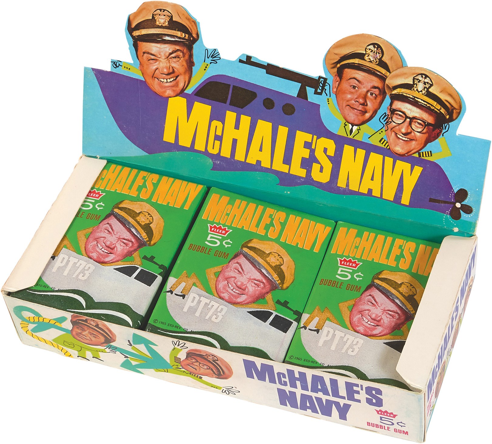 1965 Fleer McHale's Navy Unopened Wax Box with Pristine Packs (24) - BBCE Wrapped
