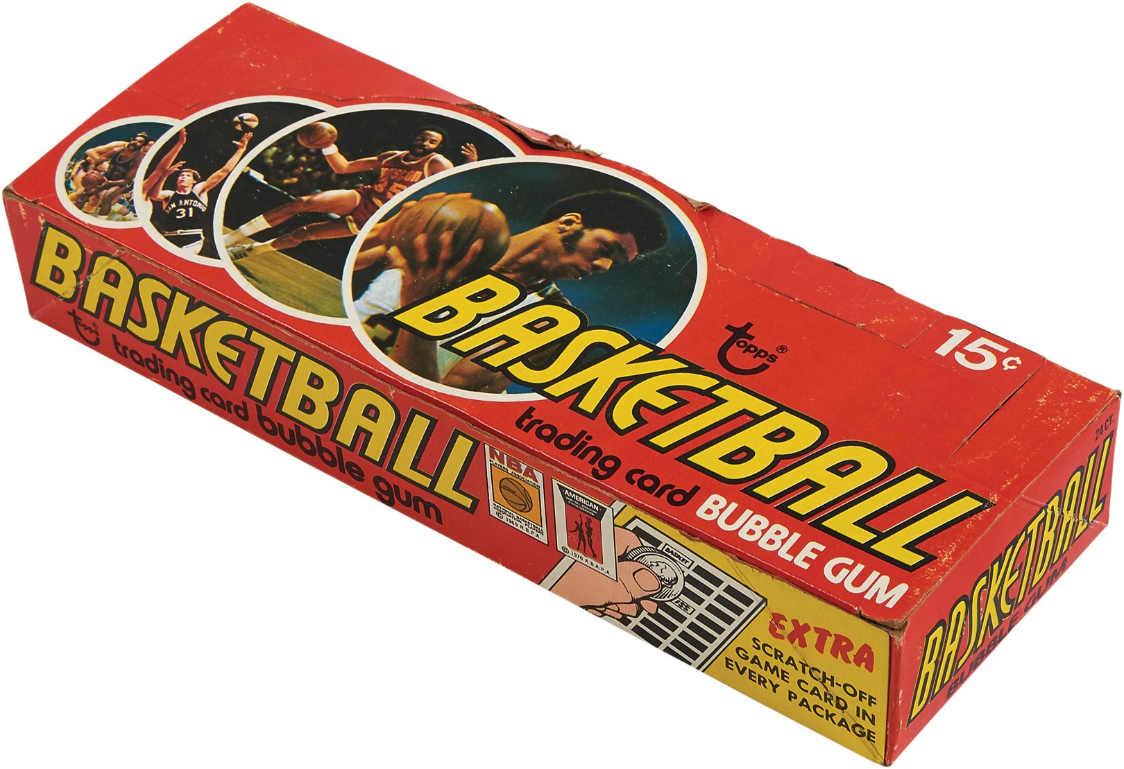 Baseball and Trading Cards - 1974 Topps Basketball Near Complete Wax Box with 22 Unopened Packs
