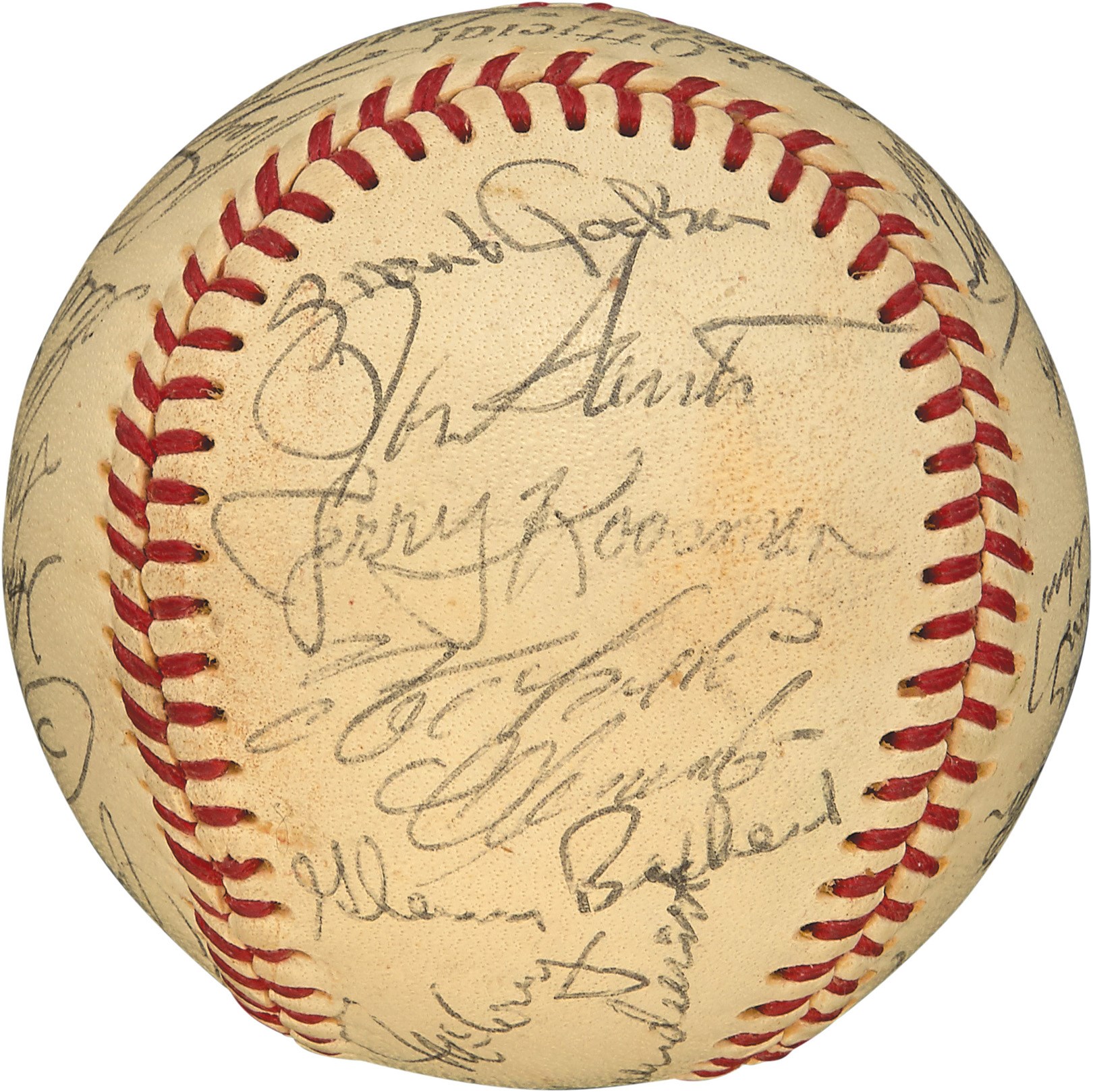 Baseball Autographs - High Grade 1969 National League All-Star Team-Signed Baseball w/Clemente (PSA)