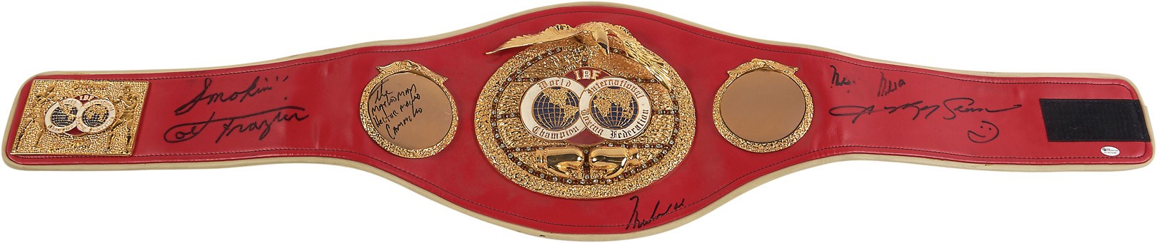 Muhammad Ali & Boxing - Muhammad Ali & Joe Frazier Multi-Signed IBF Championship Belt