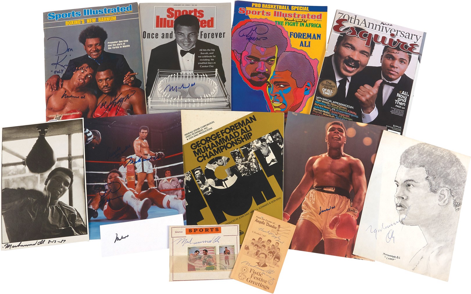 Muhammad Ali & Boxing - Muhammad Ali Signed Program & Photograph Collection (14)