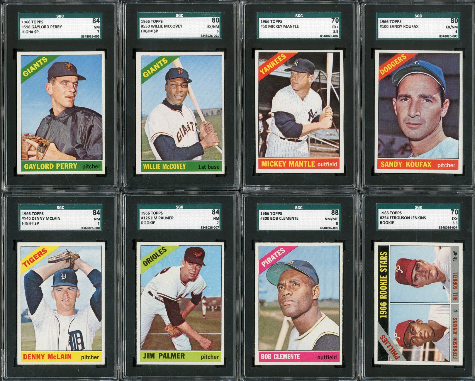 - 1966 Topps Complete Set (598 Cards - 8 SGC Graded)