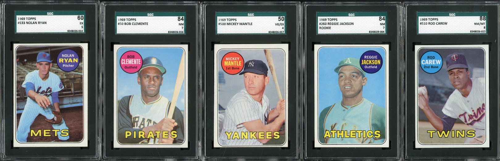 1969 Topps HIGH GRADE Complete Set (664 Cards - 5 SGC Graded)