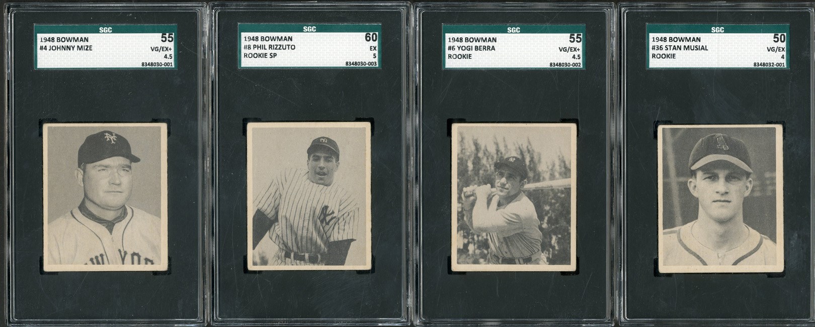 Baseball and Trading Cards - 1948 Bowman Complete Set (48 Cards - 4 SGC Graded)