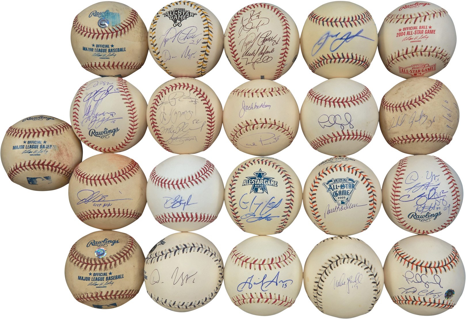 Baseball Autographs - Florida Marlins Signed & Game Used Baseball Collection with No-Hitter Game Ball (20)