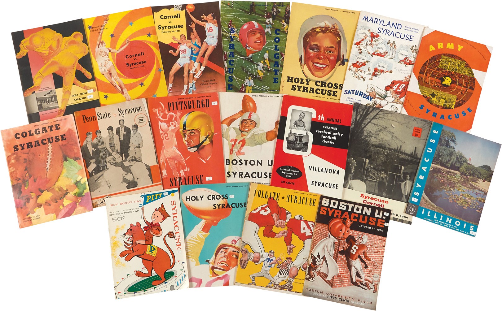 The Ivy League And Collegiate Program Archive - 1954-1959 Jim Brown & Ernie Davis Syracuse Program Collection (15+)