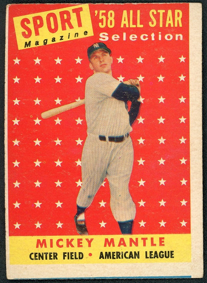 - 1958 Topps All-Star Mickey Mantle #487 Lot of 7