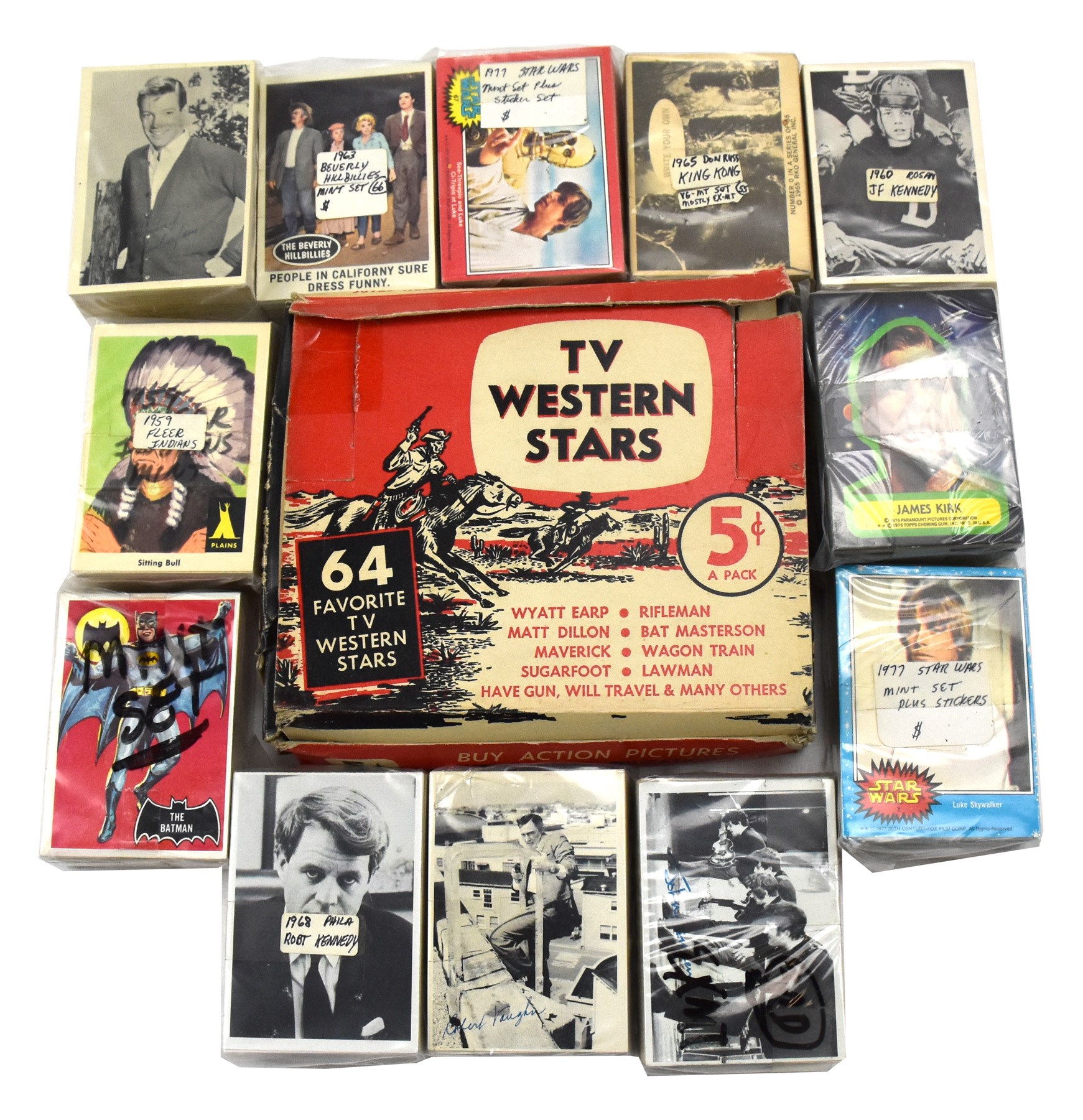 Baseball and Trading Cards - 1950s-1960s Topps and Others HIGH GRADE Non-Sport Complete Set Collection PLUS Cello Box!
