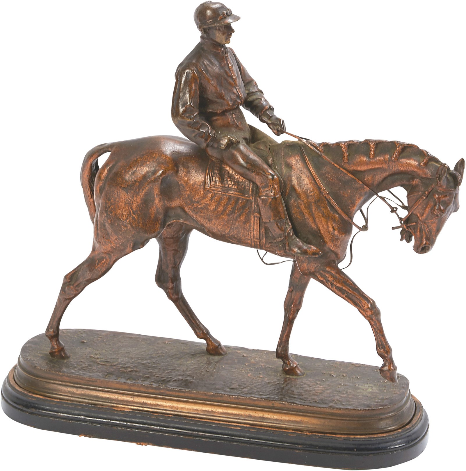 Horse Racing - "Vainqueur du Derby" Bronze by Pierre-Jules Mene (1810-1879)