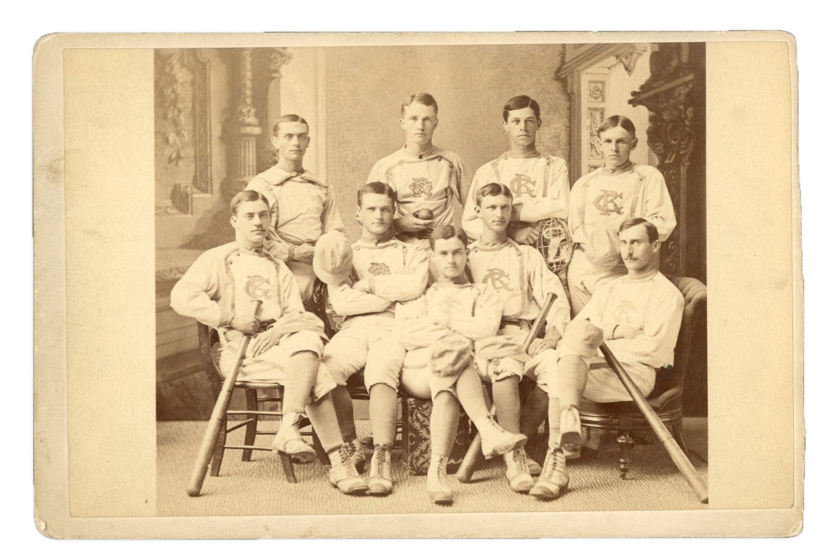 Early Baseball - Fabulous 1878 Racine, Wisconsin Cabinet Photo