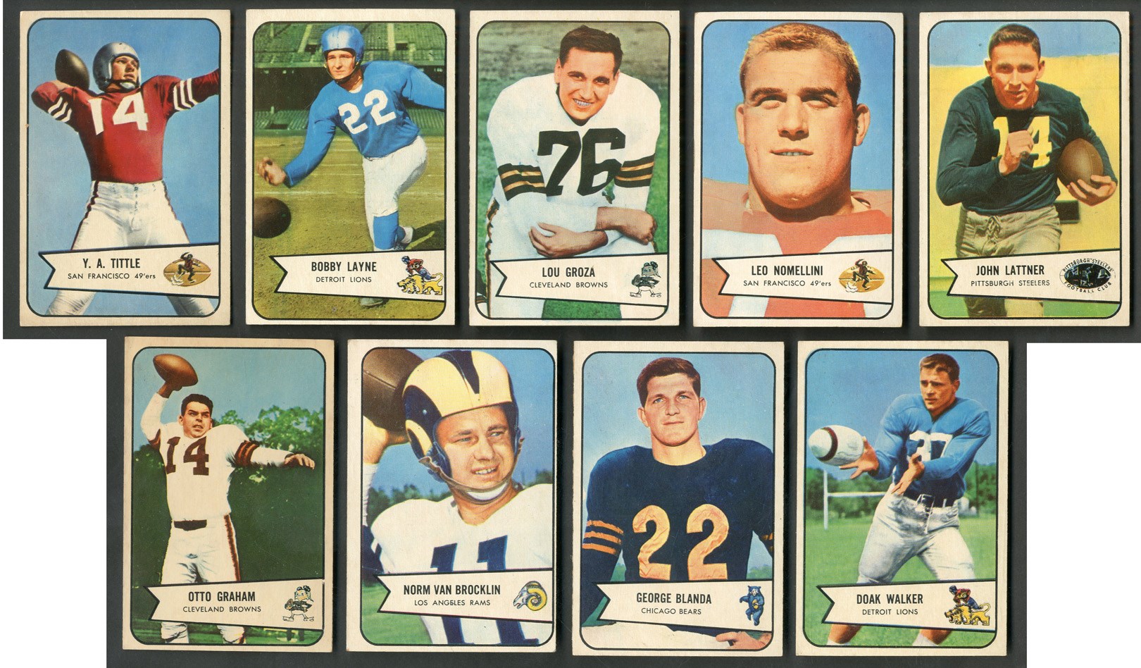 Baseball and Trading Cards - 1954 Bowman Football Complete Set (128/128)