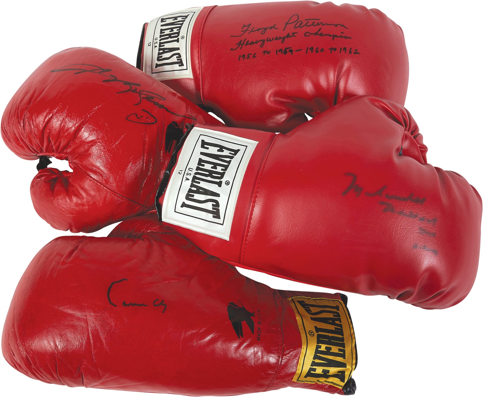 Muhammad Ali & Boxing - Cassius Clay, Muhammad Ali, Leonard & Patterson Signed Boxing Gloves