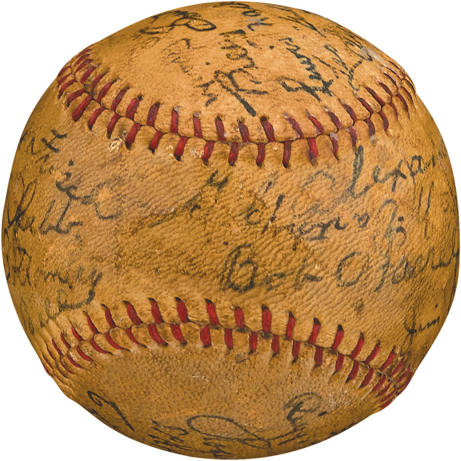 Baseball Autographs - 1927 Cardinals & Cubs Team-Signed Baseball w/G.C Alexander & Hack Wilson