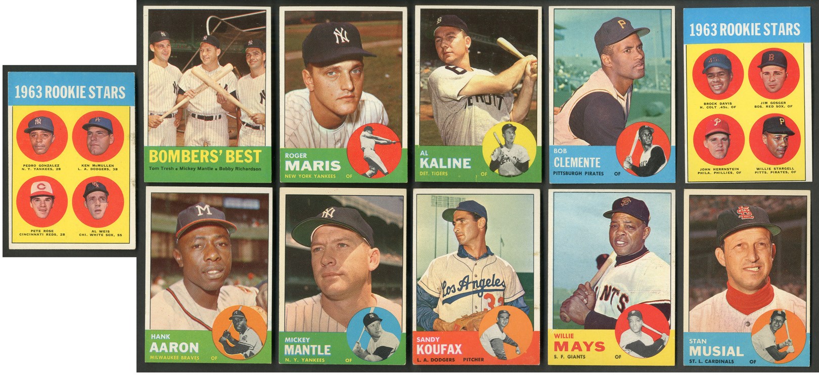 Baseball and Trading Cards - 1963 Topps MID to HIGH GRADE Complete Set (576)