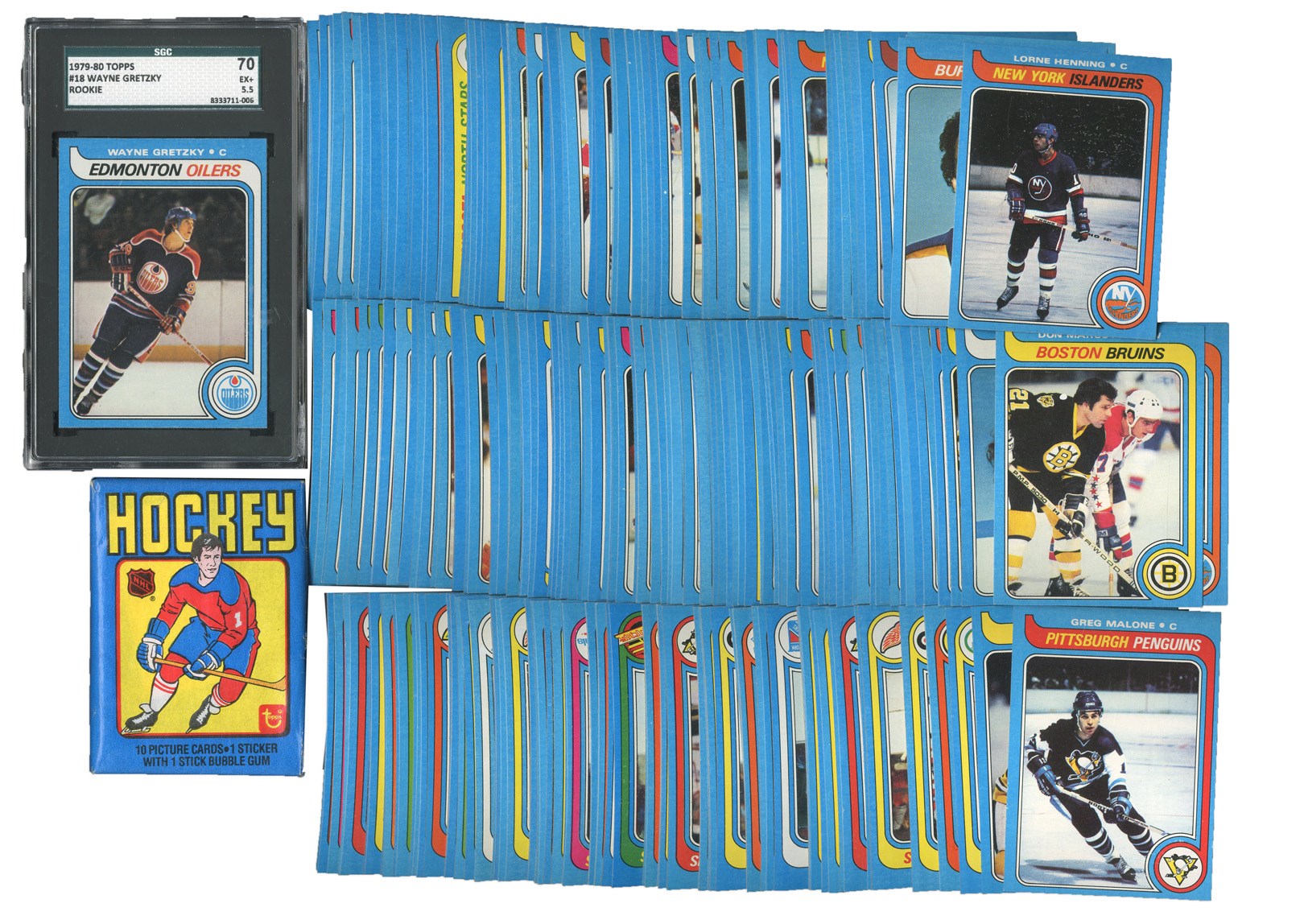 - 1979 Topps Hockey Complete Set with Sealed Pack & SGC 70 Gretzky Rookie