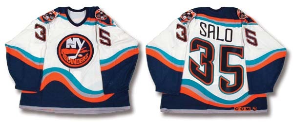 Hockey Sweaters - 1997-98 Tommy Salo NY Islanders Game Worn Jersey
