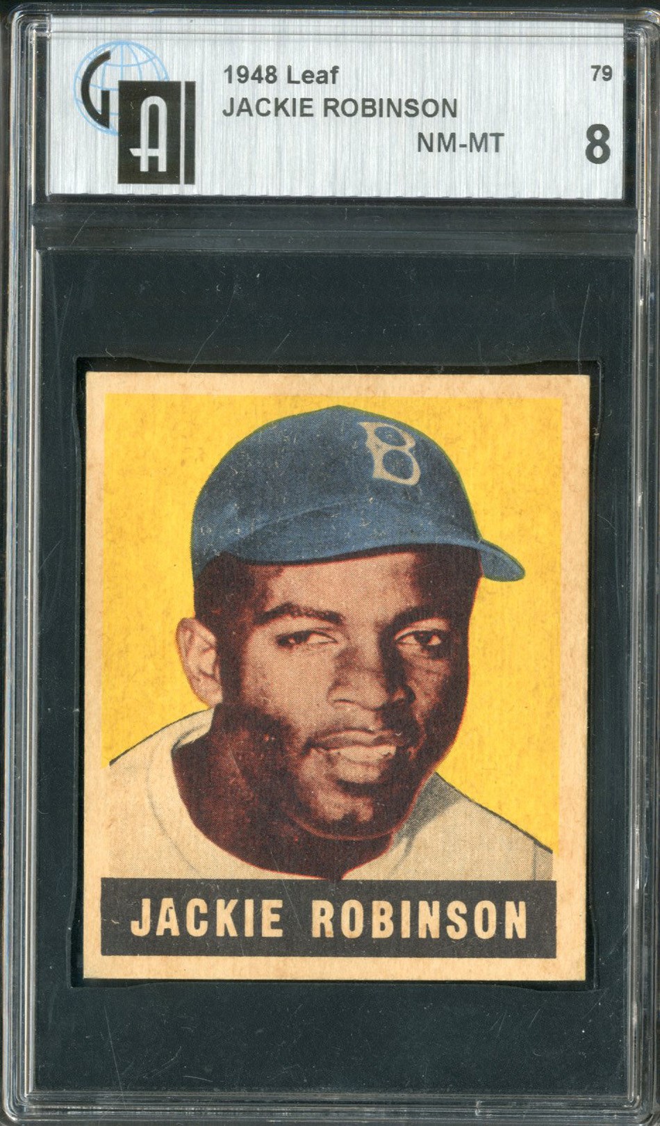 Baseball and Trading Cards - 1948 Leaf Jackie Robinson #79 GAI NM-MT 8