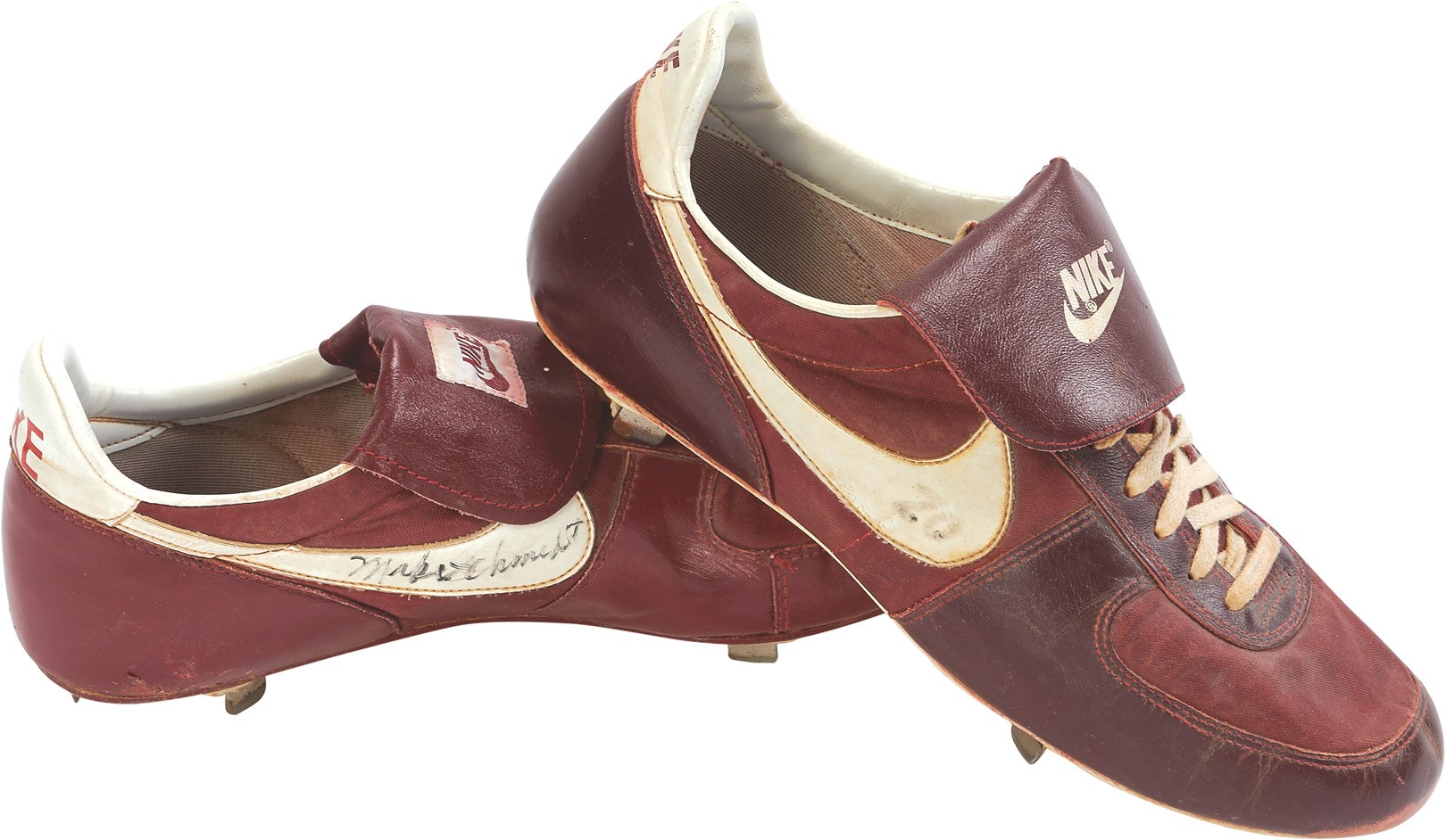 1980s Mike Schmidt Signed Game Worn Cleats (PSA)