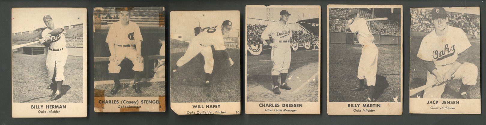 1946-50 Remar Bread PCL Collection with Billy Martin and Casey Stengel