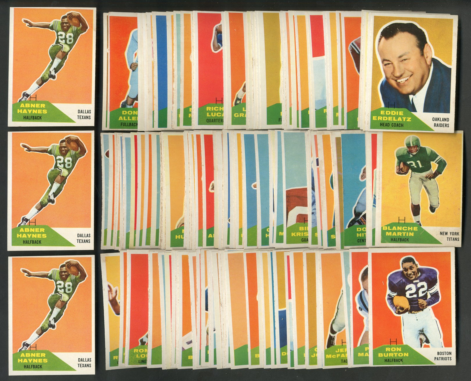 Baseball and Trading Cards - 1960 Fleer Football Collection of Near/Partial Sets and Stars - OVER 1,300 cards!