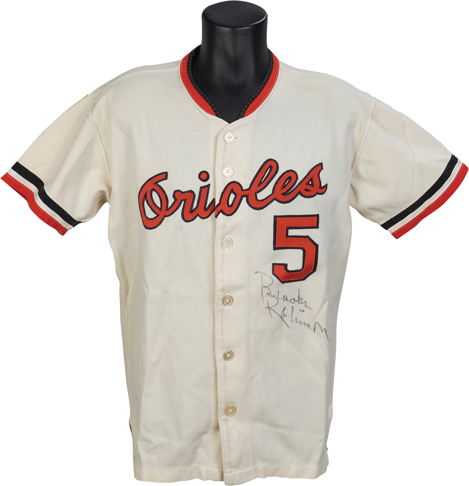 Baseball Equipment - 1971 World Series Brooks Robinson Signed Game Worn Orioles Jersey (MEARS 10 & Photo-Matched)