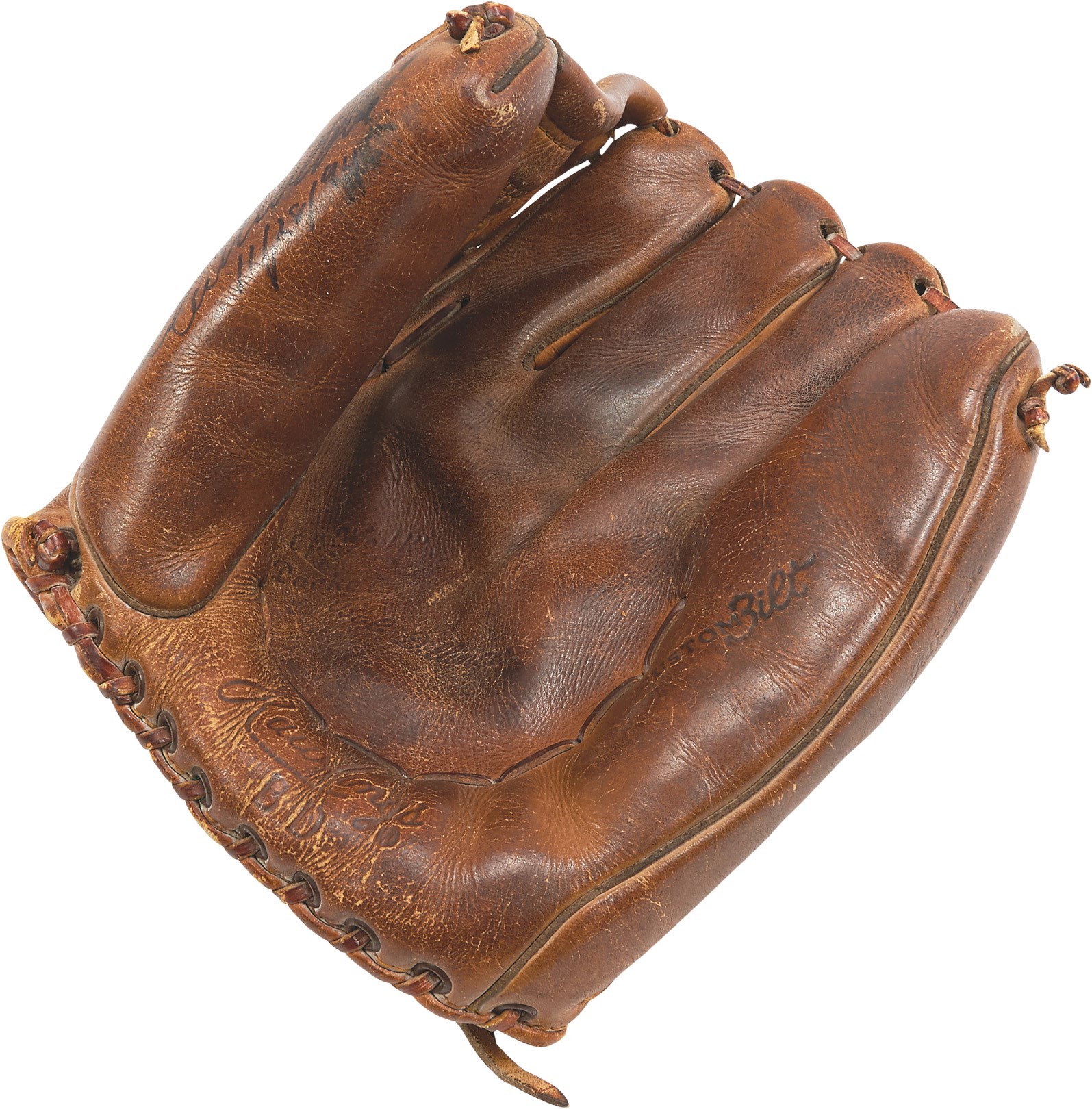 1957 Eddie Mathews Game Used World Series Glove (PSA/DNA & Mathews Letter)